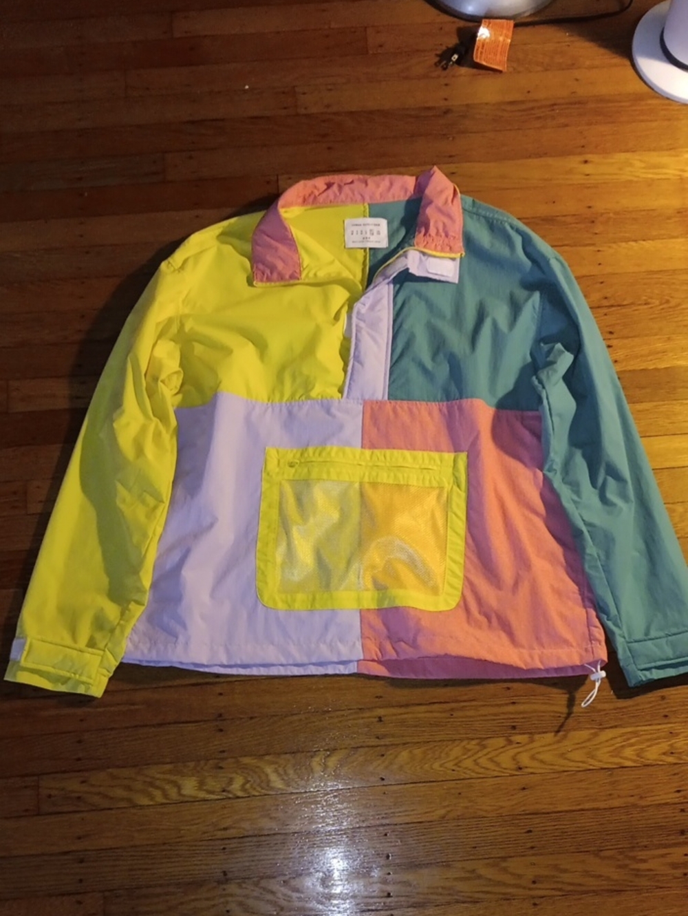 Colorblock Windbreaker Jacket - Pastel Multi